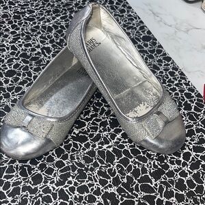 Paris Blues Glittering Silver Flats